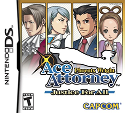 Video game cover image for Pheonix Wright Ace Attorney: Justice For All